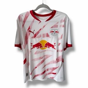 RB Leipzig Home Jersey 2024/25 Puma White Red DryCELL Soccer Shirt Size L